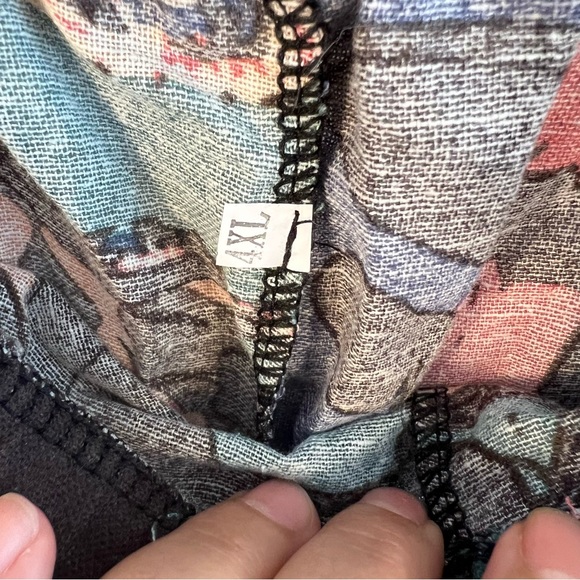 Abstract Pants Womens Plus Size 4XL Bright Colorful Lightweight Pockets Elastic - Picture 4 of 4